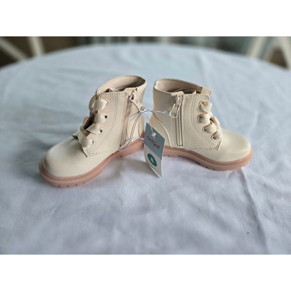 Cat & Jack Amaya Pink Combat Boots - Toddler Girls size 8 - NEW - Picture 2 of 3